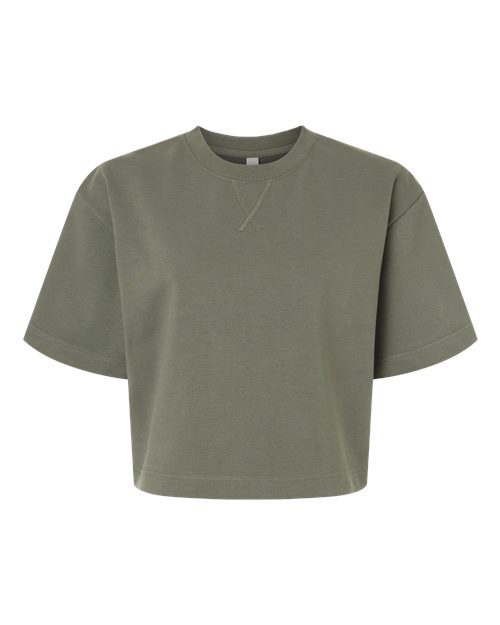 American Apparel Women's French Terry Mid-Length Boxy Top - Lieutenant