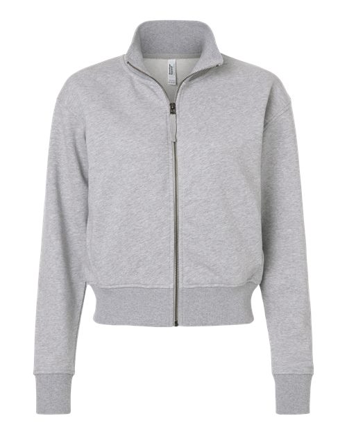 American Apparel Women's French Terry Full-Zip Jacket - Heather Grey