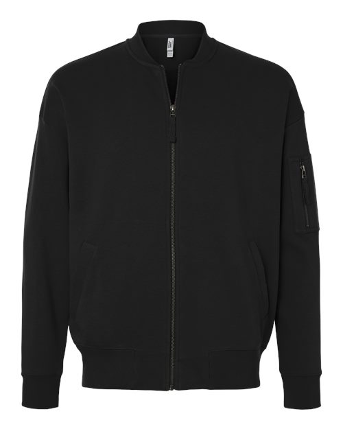 American Apparel Unisex French Terry Bomber Jacket - Black