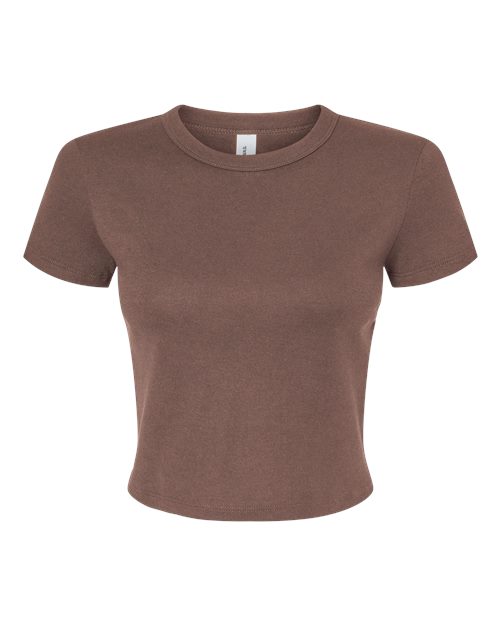 BELLA + CANVAS Women's Micro Rib Baby Tee - Solid Cocoa Blend