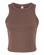 BELLA + CANVAS Women's Micro Rib Racer Tank - Solid Cocoa Blend