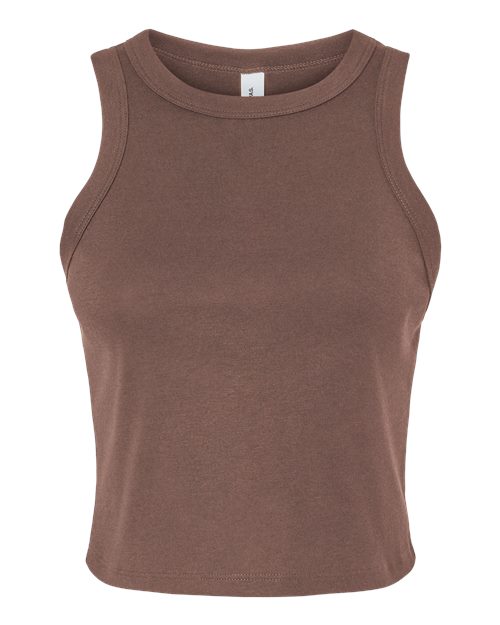 BELLA + CANVAS Women's Micro Rib Racer Tank - Solid Cocoa Blend