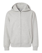 BELLA + CANVAS Unisex 10 oz Full-Zip Hoodie Sweatshirt - Vintage Heather Grey