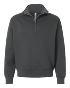 BELLA + CANVAS Unisex 10 oz Quarter-Zip Pullover Sweatshirt - Asphalt
