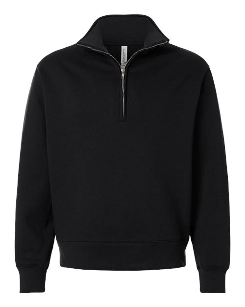 BELLA + CANVAS Unisex 10 oz Quarter-Zip Pullover Sweatshirt - Black