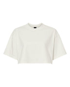 BELLA + CANVAS Women's Garment-Dyed Cropped Tee - Vintage White
