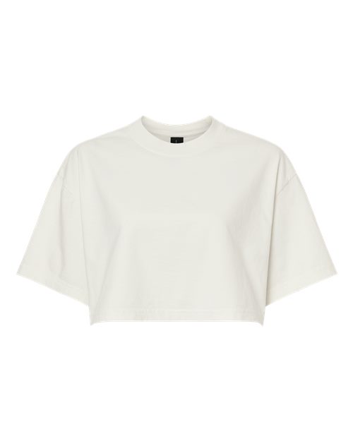 BELLA + CANVAS Women's Garment-Dyed Cropped Tee - Vintage White