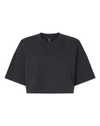 BELLA + CANVAS Women's Garment-Dyed Cropped Tee - Washed Black