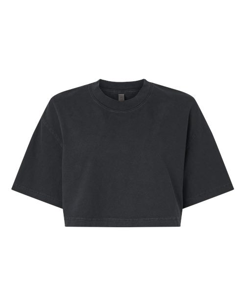 BELLA + CANVAS Women's Garment-Dyed Cropped Tee - Washed Black
