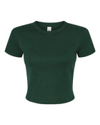 BELLA + CANVAS Women's Micro Rib Baby Tee - Solid Forest Blend