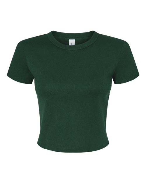 BELLA + CANVAS Women's Micro Rib Baby Tee - Solid Forest Blend