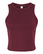 BELLA + CANVAS Women's Micro Rib Racer Tank - Solid Maroon Blend