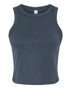 BELLA + CANVAS Women's Micro Rib Racer Tank - Solid Vintage Navy Blend