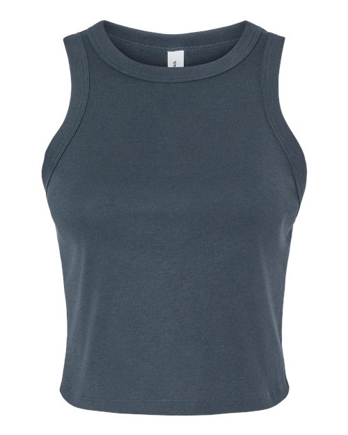 BELLA + CANVAS Women's Micro Rib Racer Tank - Solid Vintage Navy Blend