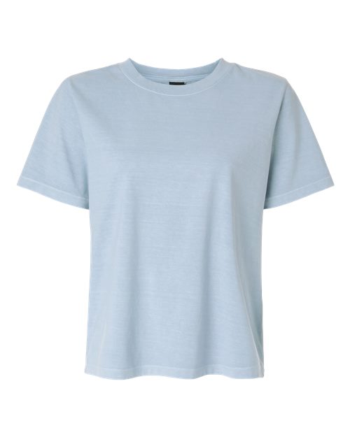 BELLA + CANVAS Women's Garment-Dyed Tee - Light Washed Denim