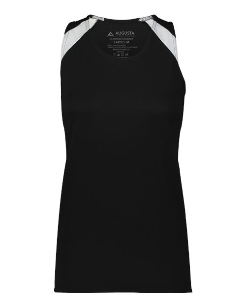 Augusta Sportswear Women's Overspeed Track Jersey - Black/ White
