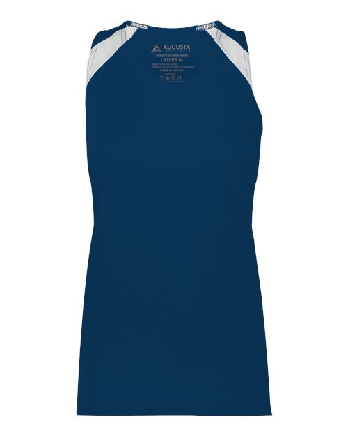 Augusta Sportswear Women's Overspeed Track Jersey - Navy/ White