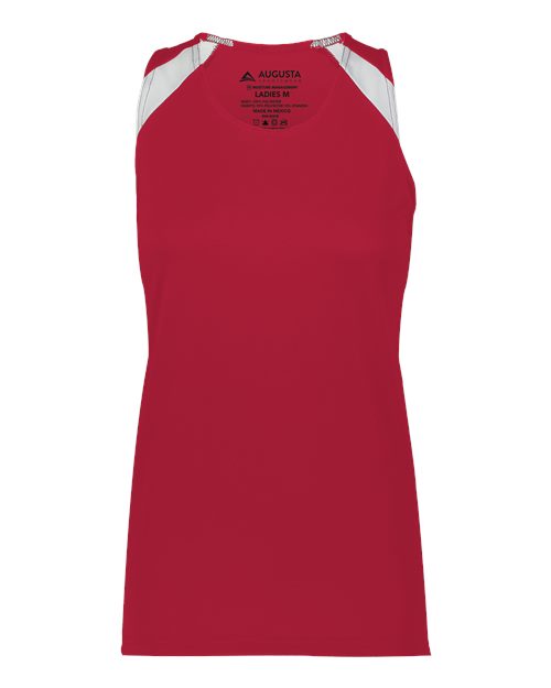 Augusta Sportswear Women's Overspeed Track Jersey - Scarlet/ White