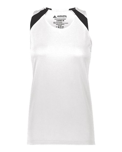 Augusta Sportswear Women's Overspeed Track Jersey - White/ Black