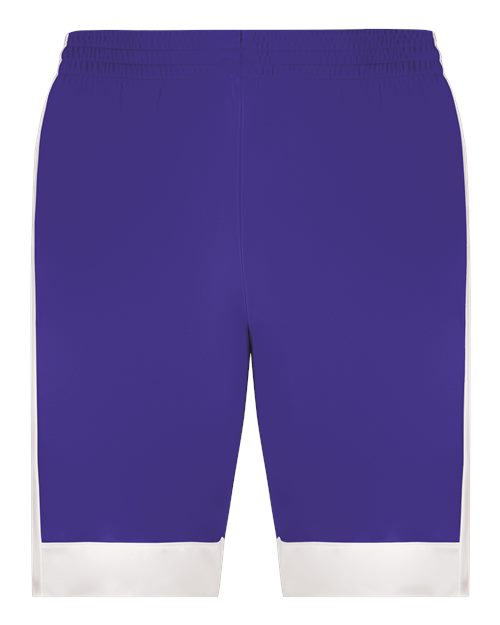 Augusta Sportswear Youth Match-Up Basketball Shorts - Purple/ White