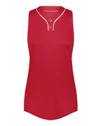 Augusta Sportswear Women's Cutter Jersey - Scarlet/ White