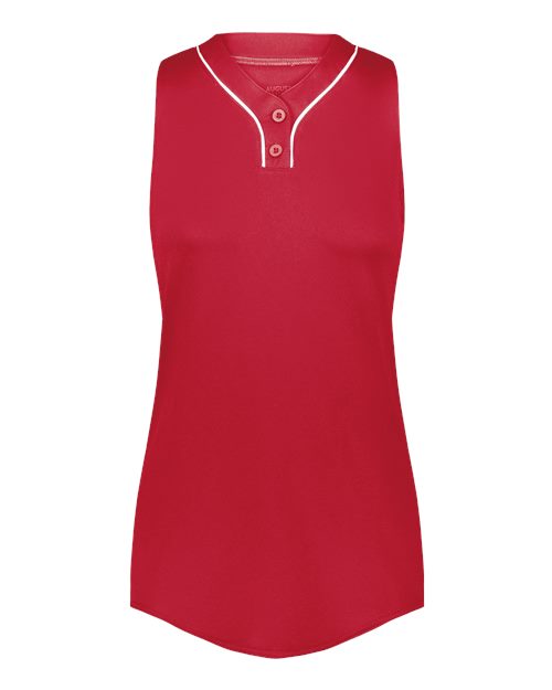 Augusta Sportswear Women's Cutter Jersey - Scarlet/ White