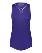 Augusta Sportswear Girls' Cutter Jersey - Purple/ White