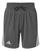 Adidas Men's 3-Stripes 7" Shorts - Team Grey Four/ White