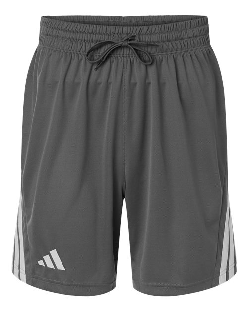 Adidas Men's 3-Stripes 7" Shorts - Team Grey Four/ White