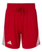 Adidas Men's 3-Stripes 7" Shorts - Team Power Red/ White