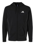 Adidas Men's Game & Go Fleece Full-Zip Hooded Sweatshirt - Black