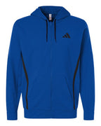 Adidas Men's Game & Go Fleece Full-Zip Hooded Sweatshirt - Team Royal Blue