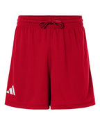 Adidas Women's 3-Stripes 3" Shorts - Team Power Red/ White