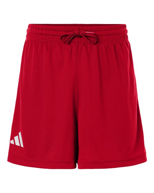 Adidas Women's 3-Stripes 3" Shorts - Team Power Red/ White