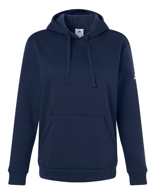 Adidas Women's Fleece Hooded Sweatshirt - Team Navy Blue/ White