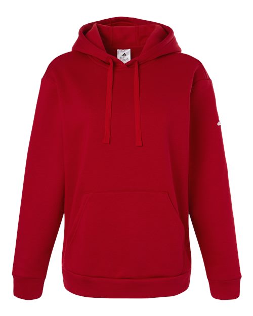 Adidas Women's Fleece Hooded Sweatshirt - Team Power Red/ White