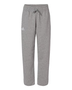 Adidas Women's Fleece Sweatpants - Medium Grey Heather/ White