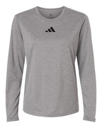 Adidas Women's Pregame Long Sleeve T-Shirt - Medium Grey Heather/ Black