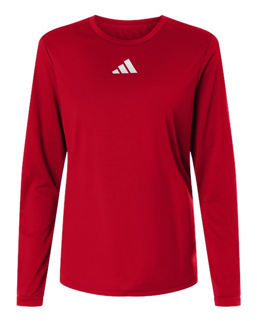 Adidas Women's Pregame Long Sleeve T-Shirt - Team Power Red/ White