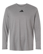 Adidas Men's Pregame Long Sleeve T-Shirt - Medium Grey Heather/ Black