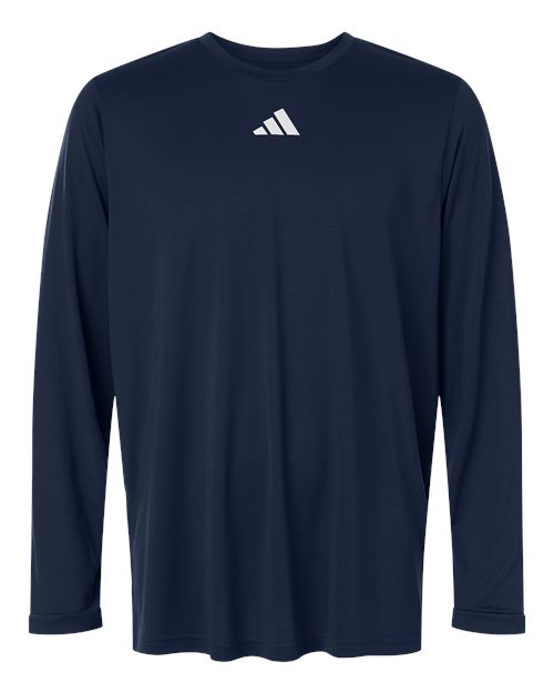Adidas Men's Pregame Long Sleeve T-Shirt - Team Navy Blue/ White