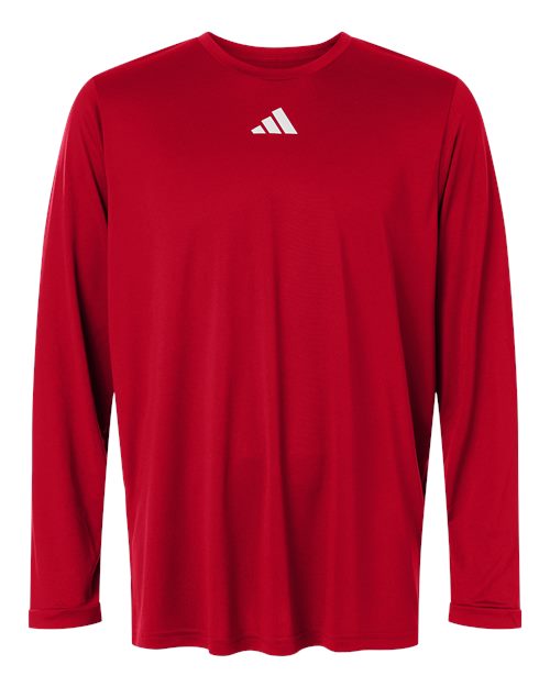 Adidas Men's Pregame Long Sleeve T-Shirt - Team Power Red/ White