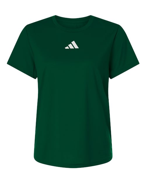 Adidas Women's Pregame T-Shirt - Dark Green/ White