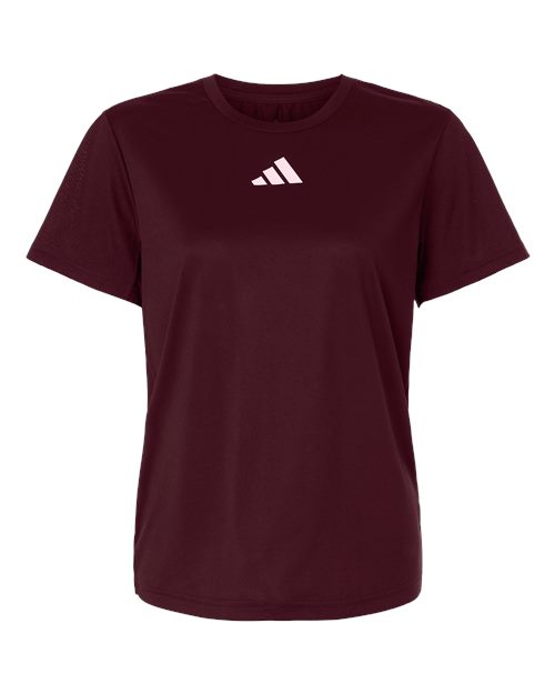 Adidas Women's Pregame T-Shirt - Team Maroon/ White