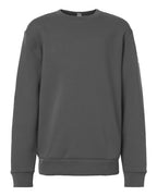 Adidas Youth Fleece Crewneck Sweatshirt - Team Grey Four/ White