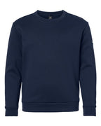 Adidas Youth Fleece Crewneck Sweatshirt - Team Navy Blue/ White