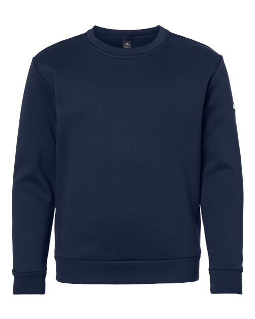 Adidas Youth Fleece Crewneck Sweatshirt - Team Navy Blue/ White