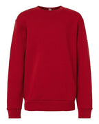 Adidas Youth Fleece Crewneck Sweatshirt - Team Power Red/ White