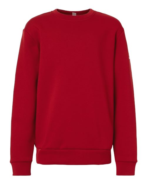 Adidas Youth Fleece Crewneck Sweatshirt - Team Power Red/ White