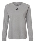 Adidas Women's Fresh Long Sleeve T-Shirt - Medium Grey Heather/ Black